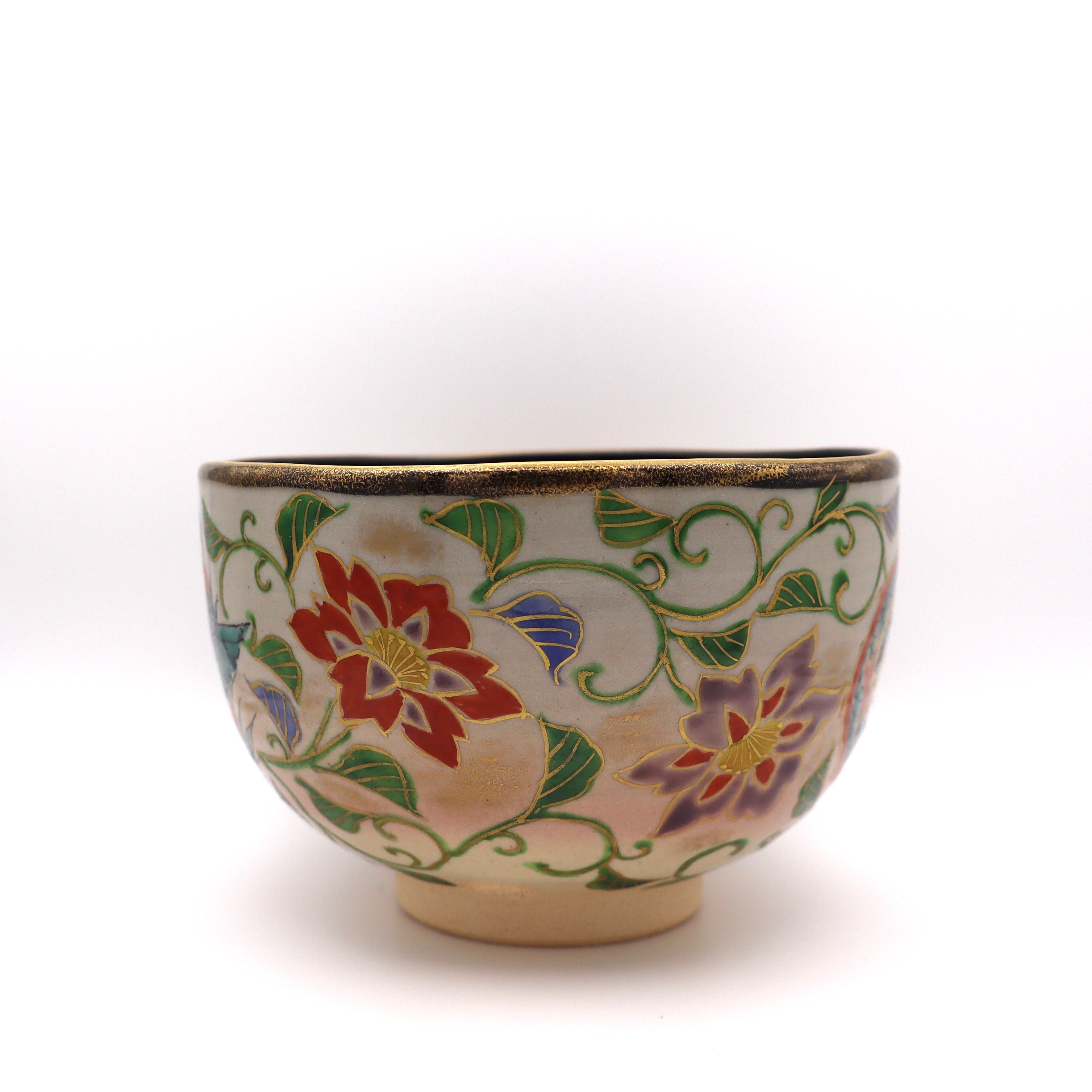Japanese Phoenix & Dragon Chawan - Vintage with Signed Box