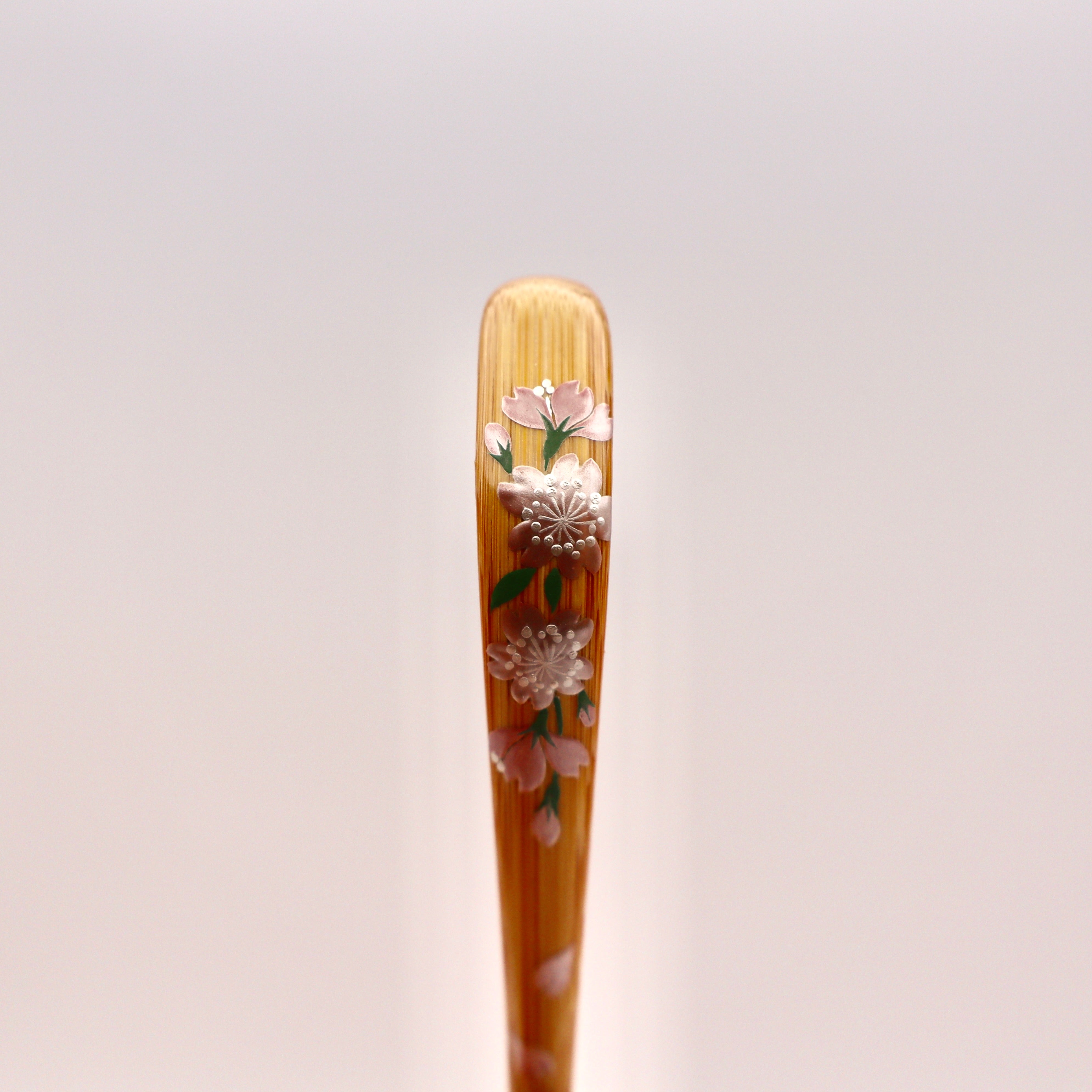 Hand Painted Cherry Blossom Chashaku Scoop