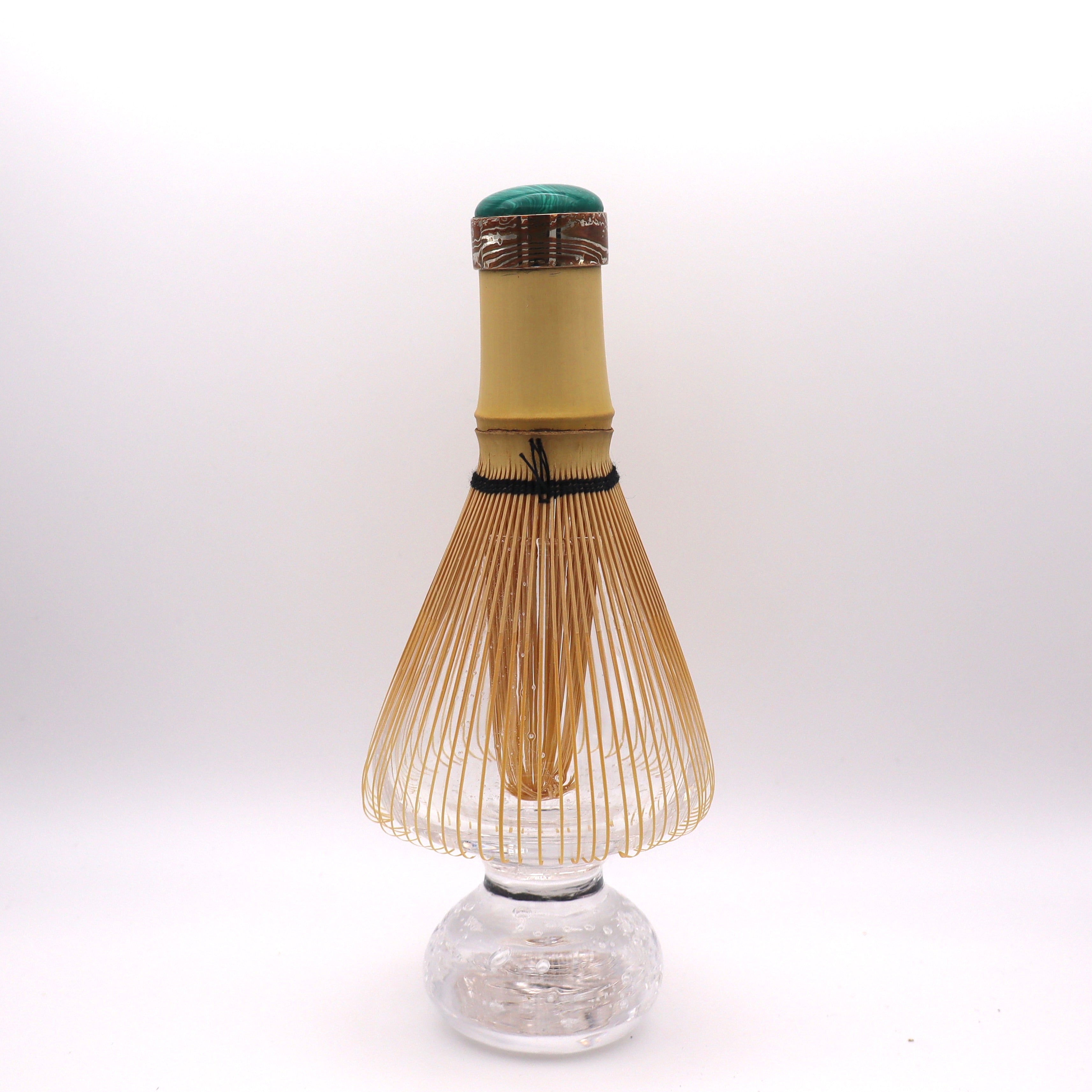Mokume Gane Chasen Whisk in Malachite Color