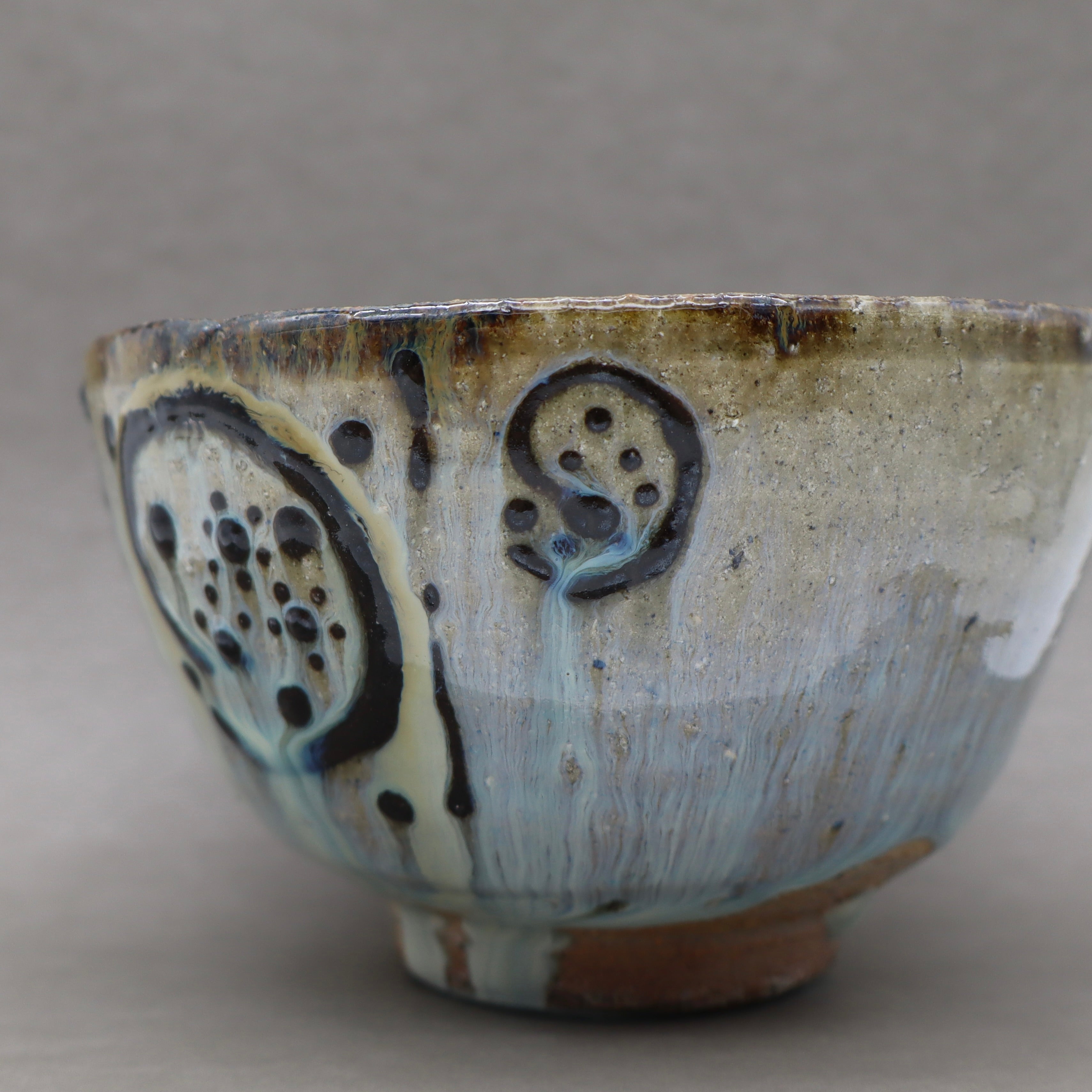 Japanese "Madara E-Garatsu" Matcha Chawan Tea Bowl
