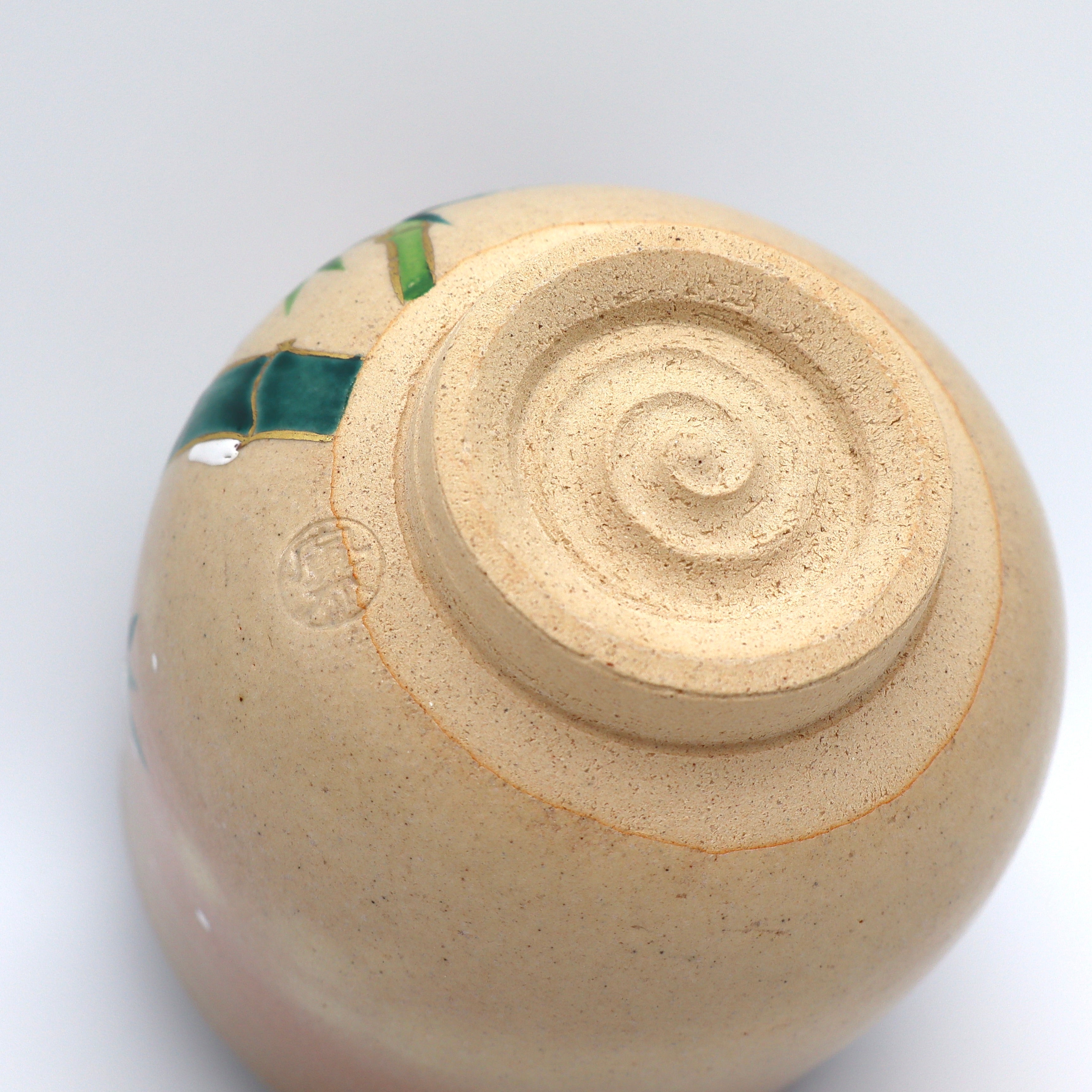 "Sparrows on Snowy Bamboo" Matcha Chawan Bowl from Kyoto, Japan