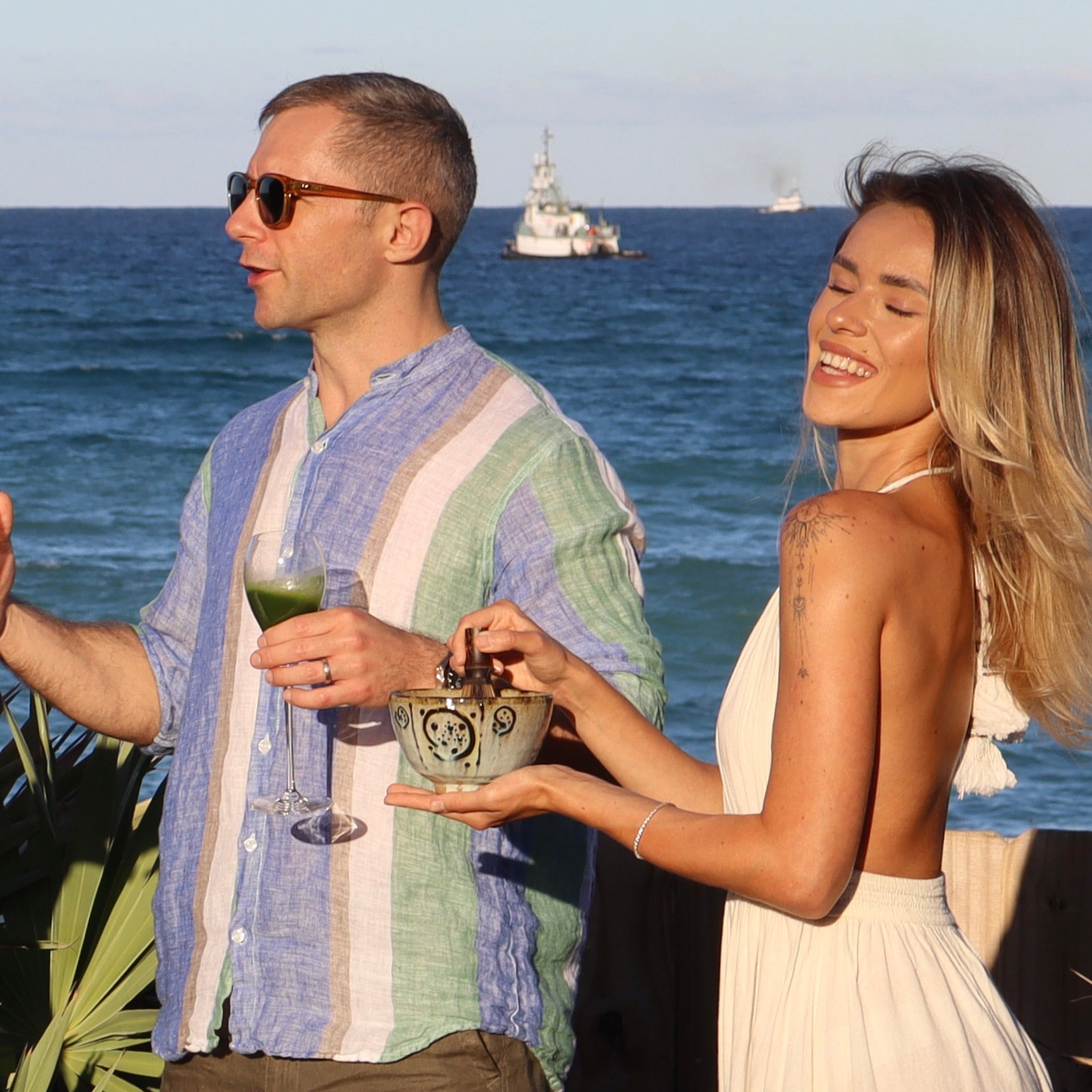 Japanese "Madara E-Garatsu" Matcha Chawan Tea Bowl