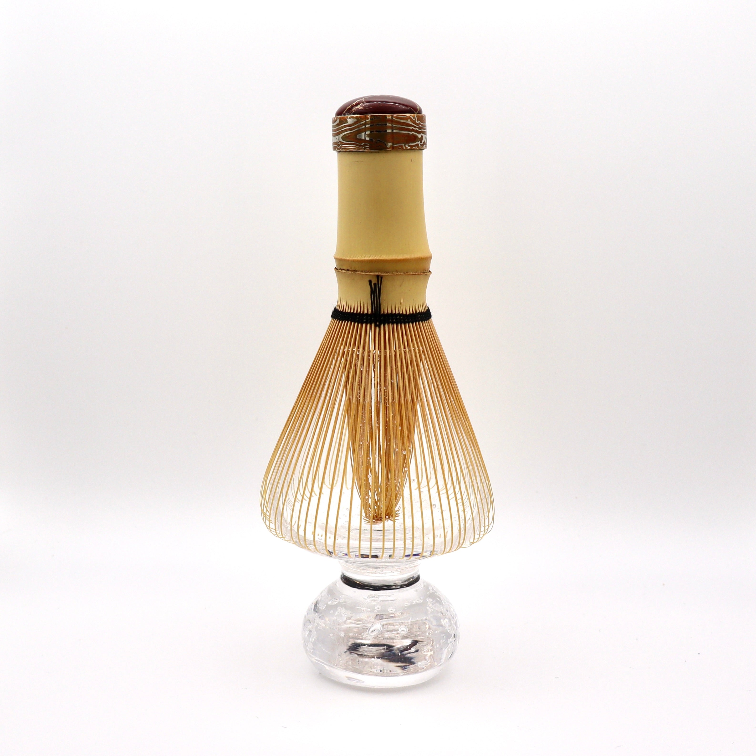 Mokume Gane Chasen Whisk in Ruby and Gold Color
