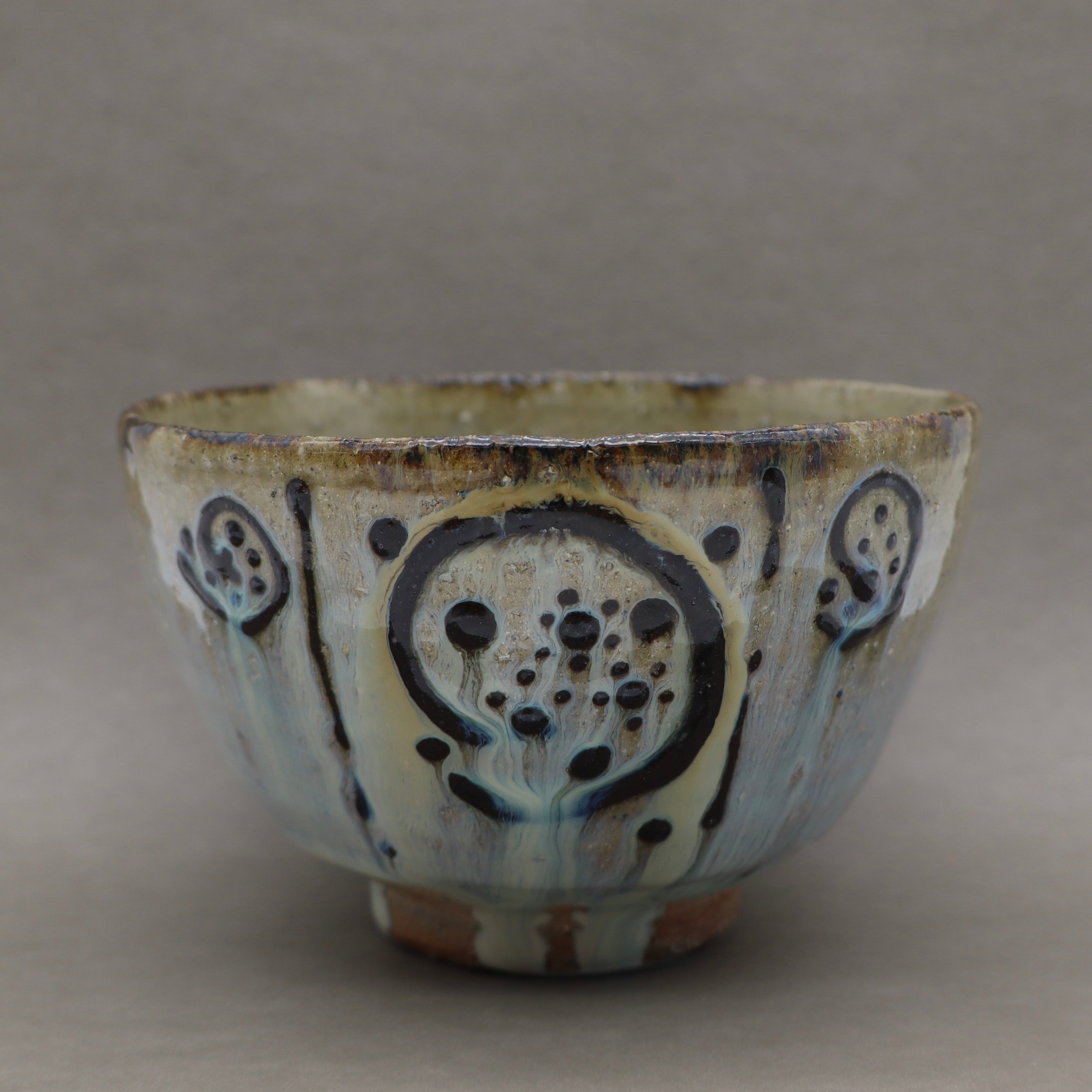 Japanese "Madara E-Garatsu" Matcha Chawan Tea Bowl